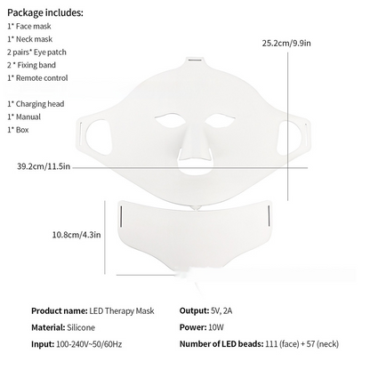 Tresly 7-Color LED Silicone Face Mask – Skin Rejuvenation &amp; Acne Treatment